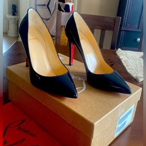 Christian Louboutin Navy Patented Pumps size 36